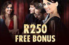 Springbok Casino's own R250 free bonus banner